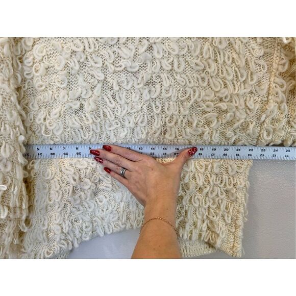 Akemi + Kin Anthropologie Wool Blend Loop Knit Open Front Wide Sleeve Cardigan - Picture 10 of 11